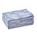 Encasa XO Jacquard Cotton Dining Table Napkins, Soft Absorbent Blue