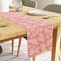 Encasa XO Floral Cotton Dining Table Runner for 4 to 6 Seater