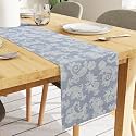 Encasa XO Floral Cotton Dining Table Runner for 4 Seater