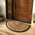 Encasa XO Half-Round Coir Doormat Heavy-Duty