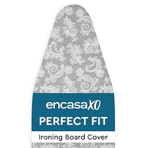 encasa xo iron board cover with pad heat resistant bungee cord grey