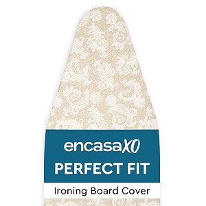 encasa xo iron board cover with pad heat resistant bungee cord beige