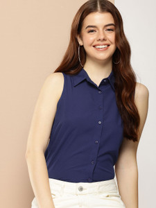 encore by INVICTUS Women Solid Casual Blue