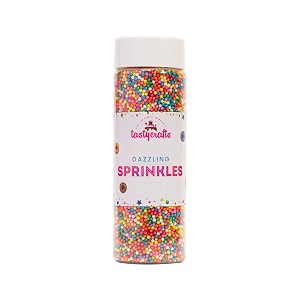 encrust ventures tastycrafts bakestable colour balls  edible  sprinkle decorations for cake decor  coloured sugar confectionery  best use for upper surface decorationmulticolor - 100 gm db-01