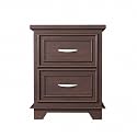 End Table with 2 Drawer in Sheesham Wood - Wooden Night Stand Table Solid Wood Bedside Table for Bedroom Living Room Home (Dark Walnut Finish)