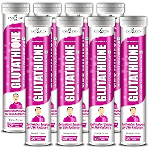 end2end nutrition glutathione with vitamin c hyaluronic acid blueberry grape seed goji beej vitamin e selenium and biotin  collagen builder for for skin glow hydration amp radiance - pack of 8 160 tablets