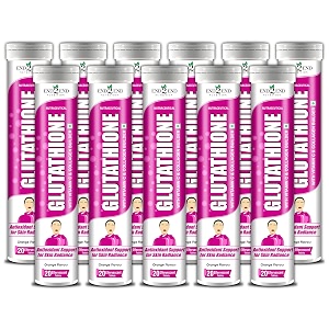 end2end nutrition glutathione with vitamin c hyaluronic acid blueberry grape seed goji beej vitamin e selenium and biotin  collagen builder for for skin glow hydration amp radiance - pack of 11 220 tablets