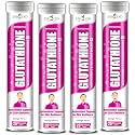 End2End Nutrition Glutathione with Vitamin C, Hyaluronic Acid, Blueberry, Grape Seed, Goji Beej, Vitamin E, Selenium and Biotin | Collagen Builder for For Skin Glow, Hydration &amp; Radiance - (Pack of 4) 80 Tablets