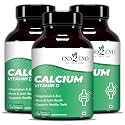 End2End Nutrition Veg Calcium And Vitamin D Tablets | Calcium Tablets For Women &amp; Men | Magnesium Zinc Supplement With Vitamin D to Support Bones Health, Joints &amp; Immunity - 360 Tablets (Pack of 3)