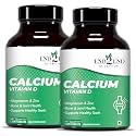 End2End Nutrition Veg Calcium And Vitamin D Tablets | Calcium Tablets For Women & Men | Magnesium Zinc Supplement With Vitamin D to Support Bones Health, Joints & Immunity - 240 Tablets (Pack of 2)