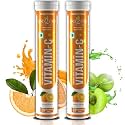 End2End Nutrition Natural Amla Extract Vitamin C with Zinc for Immunity, Skin Care, Antioxidants & Energy Boost | Orange Flavour - (Pack of 2) 40 Effervescent Tablets