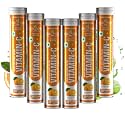 End2End Nutrition Natural Vitamin C - Amla Extract + Zinc for Immunity | Helps to Boost Collagen for Healthy Skin, Hair & Nails | Orange Flavour - 120 Effervescent Tablets