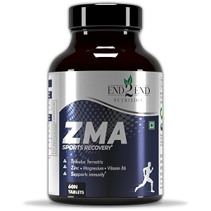 end2end nutrition zinc magnesium aspartate zma supplement for men amp women with tribulus vitamin b6 and piperine  high absorption for better sleep muscle cramps nerves health amp sports recovery - 60 tablets