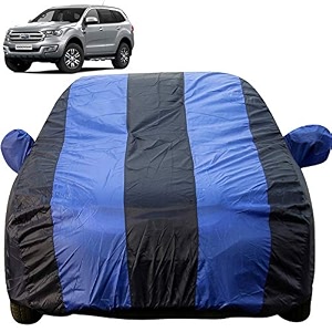 endeavour dustproof car cover with mirror pockets royal blue stripes taffeta polystertriple stitched compatible with ford endeavour car cover all models endeavour car accessories
