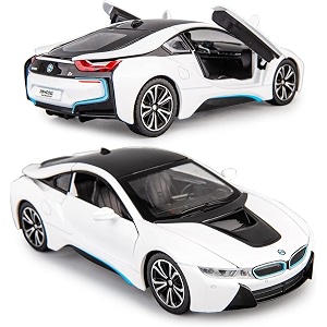endevi124 scale exclusive alloy metal pull back die-cast car model with sound light mini auto toy for kids metal model toy car with sound and light 124 bwm i8-multicolor