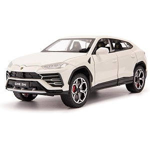 endevi124 scale exclusive alloy metal pull back die-cast car model with sound light mini auto toy for kids metal model toy car with sound and light 124 lamborghini urus-white