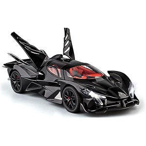 endevi124 scale exclusive alloy metal pull back die-cast car model with sound light mini auto toy for kids metal model toy car with sound and light 124 -apollo intensa -black