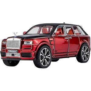 endevi124 scale exclusive alloy metal pull back die-cast car model with sound light mini auto toy for kids metal model toy car with sound and light 124 rolls roys maisary-red
