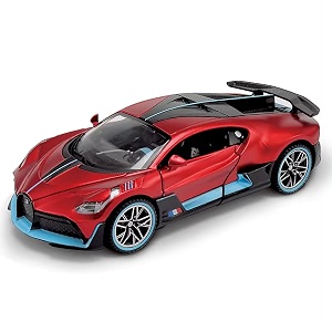 endevi124 scale exclusive alloy metal pull back die-cast car model with sound light mini auto toy for kids metal model toy car with sound and light 124 buggati divo-red