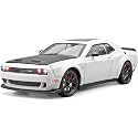 endevi1:24 Scale Exclusive Alloy Metal Pull Back Die-cast Car Model with Sound Light Mini Auto Toy for Kids Metal Model Toy Car with Sound and Light (1.24 Dodge Challenger-[White&amp;Black])