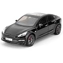 endevi1:24 Scale Exclusive Alloy Metal Pull Back Die-cast Car Model with Sound Light Mini Auto Toy for Kids Metal Model Toy Car with Sound and Light (1.24 -Tesla Model 3- Black)