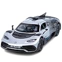 endevi1:24 Scale Exclusive Alloy Metal Pull Back Die-cast Car Model with Sound Light Mini Auto Toy for Kids Metal Model Toy Car with Sound and Light (1.24 AMG Benz One-Multicolor)