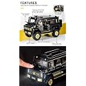 endevi1:24 Scale Exclusive Alloy Metal Pull Back Die-cast Car Model with Sound Light Mini Auto Toy for Kids Metal Model Toy Car with Sound and Light (1.24 Merrc U5000 Monster-Multicolor)