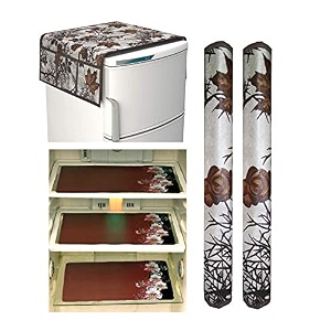 fridge cover for top 21 x 39 inches 2 handle cover 3 piece fridge mats brown branch 32