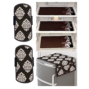 fridge cover for top 21 x 39 inches 2 handle cover 3 piece fridge mats the mask brown 32