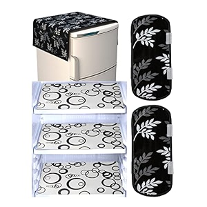 fridge cover for top 21 x 39 inches 2 handle cover 3 piece fridge mats black box 32