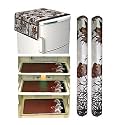 Fridge Cover for Top (21 X 39 Inches), 2 Handle Cover, 3 Piece Fridge Mats (Brown Branch 32)