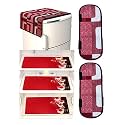 Fridge Cover for Top (21 X 39 Inches), 2 Handle Cover, 3 Piece Fridge Mats (Red Box 32)