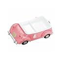 Endoshoji TKG RLVO702 Melamine Children's Lunch Plate, Open Car, Pink