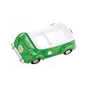 Endoshoji TKG RLVO703 Melamine Children's Lunch Plate, Open Car, Green