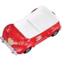 Endoshoji TKG RLVO705 Melamine Children's Lunch Plate, Open Car, Fire Truck (Red)
