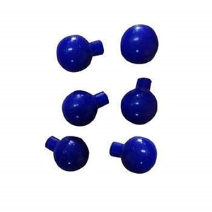 ecgekg chest suction rubber silicon ball electrode - adult size 6 pcs blueblack