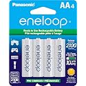 Eneloop Panasonic BK-3MCCA4BA AA 2100 Cycle Ni-MH Pre-Charged Rechargeable Batteries, 4-Battery Pack