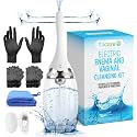 Enema & Vaginal Kit by Tilcare - Enemas for Colon Cleanse - Electric Anal Douche with 3 Speed Settings & Remote Control - Soft Silicone Enema Bulb Cleaner with 15 Gloves & Towel