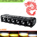 ENEMYT A1 6 Lens LED Fog Light for Bikes & Cars | White & Yellow Dual Color Fog Lamp Car, Motorbike LED (12 V, 30 W)