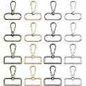 Enenes Swivel Snap Hooks 16 PCS, 1.5 Inch Lobster Clasps with 2 Ring Styles