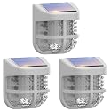 Energetic Solar Powered Garden Lights with Dusk to Dawn Sensors, Gray, 3 Pack