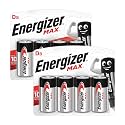 Energizer Max D Batteries, Premium Alkaline D Cell Batteries (8 Battery Count) (Pack of 2)