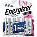 Energizer Ultimate Lithium AA Batteries (6 Pack), 1.5V Lithium Double A Batteries