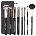 ENERGY Makeup Brush Set - 8PCS Professional Makeup Brushes for Foundation, Concealer, Eyeshadow, Blending, Contour, Powder, Eyeliner, Vegan Synthetic Fiber, Portable Travel Kit with Case (Black)