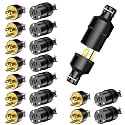 ENERLITES NEMA 5-15P & 5-15R Plug Connector Set, 15A 125V, Black, 10-Pack