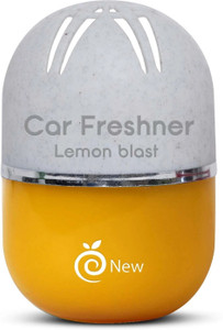 enew lemon blast car freshener diffuser set refreshdrive twist-activated car gel air freshener - lemon blast 100 ml