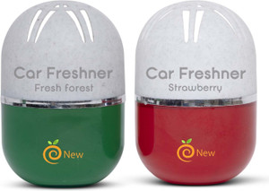 enew fresh forest  strawberry car freshener diffuser set refreshdrive twist-activated car gel air freshener - fresh forest 2 x 100 ml