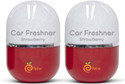 Enew Strawberry Car Freshener Diffuser Set RefreshDrive Twist-Activated Car Gel Air Freshener - Strawberry (2 x 100 ml)