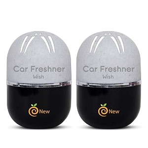 refreshdrive twist-activated car gel air freshener - wish scent - pack 2 long-lasting fragrance up to 30 days auto scent diffuser with easy on-off odor eliminator for car interior