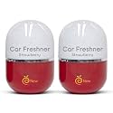 RefreshDrive Twist-Activated Car Gel Air Freshener - Strawberry - Pack 2, Long-lasting Fragrance up to 30 Days, Auto Scent Diffuser with Easy On-Off, Odor Eliminator for Car Interior